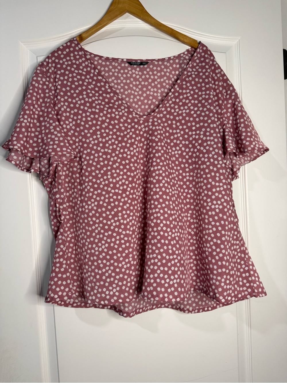 Shein Mauve / Dusty Pink Floral Top